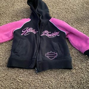 Toddler Girls Harley Davidson zip up coat